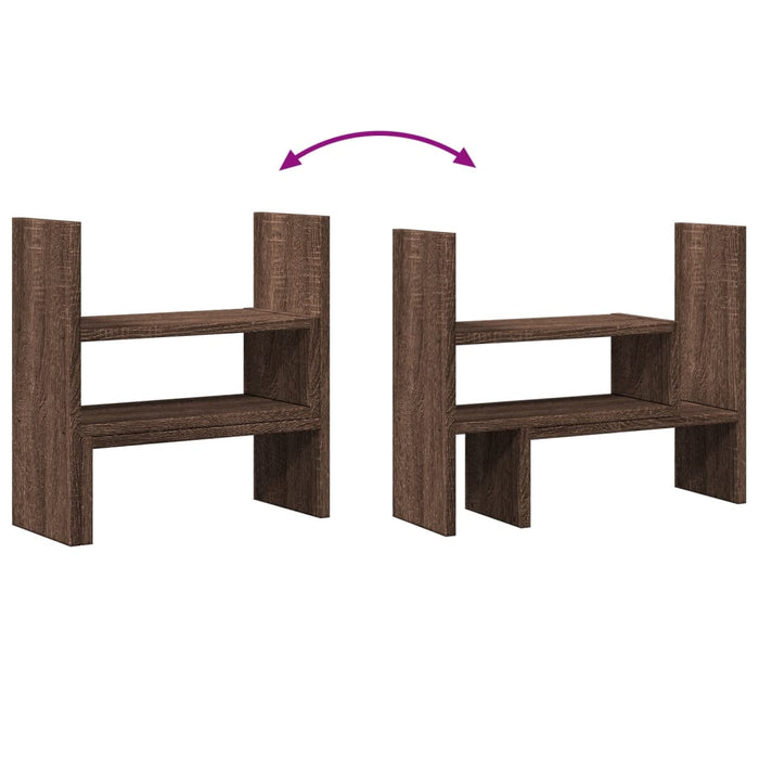 Organizer Scrivania Rovere Marrone 40x17x41 cm in Truciolato 854766