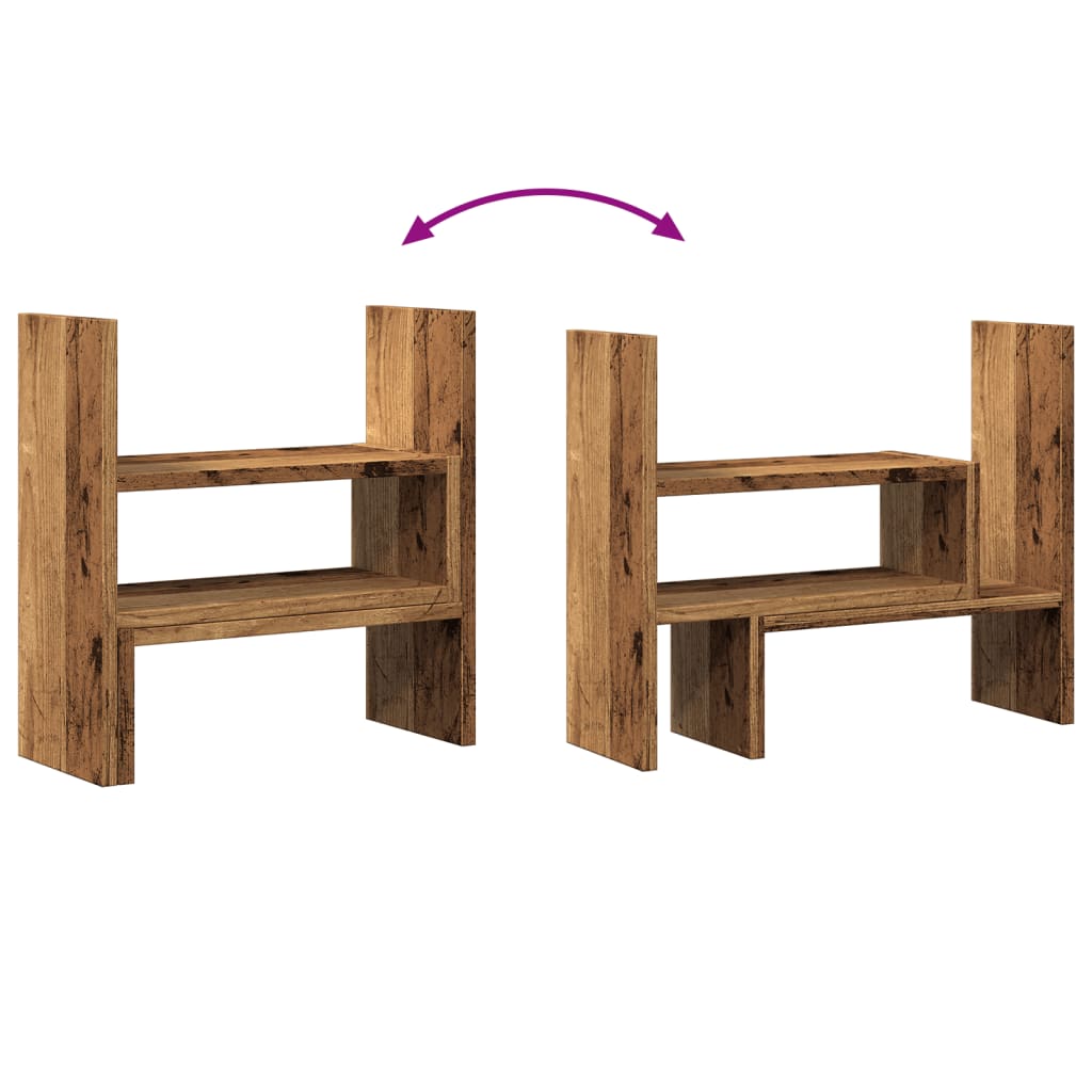 Organizer Scrivania Legno Antico 40x17x41 cm in Truciolato 854767