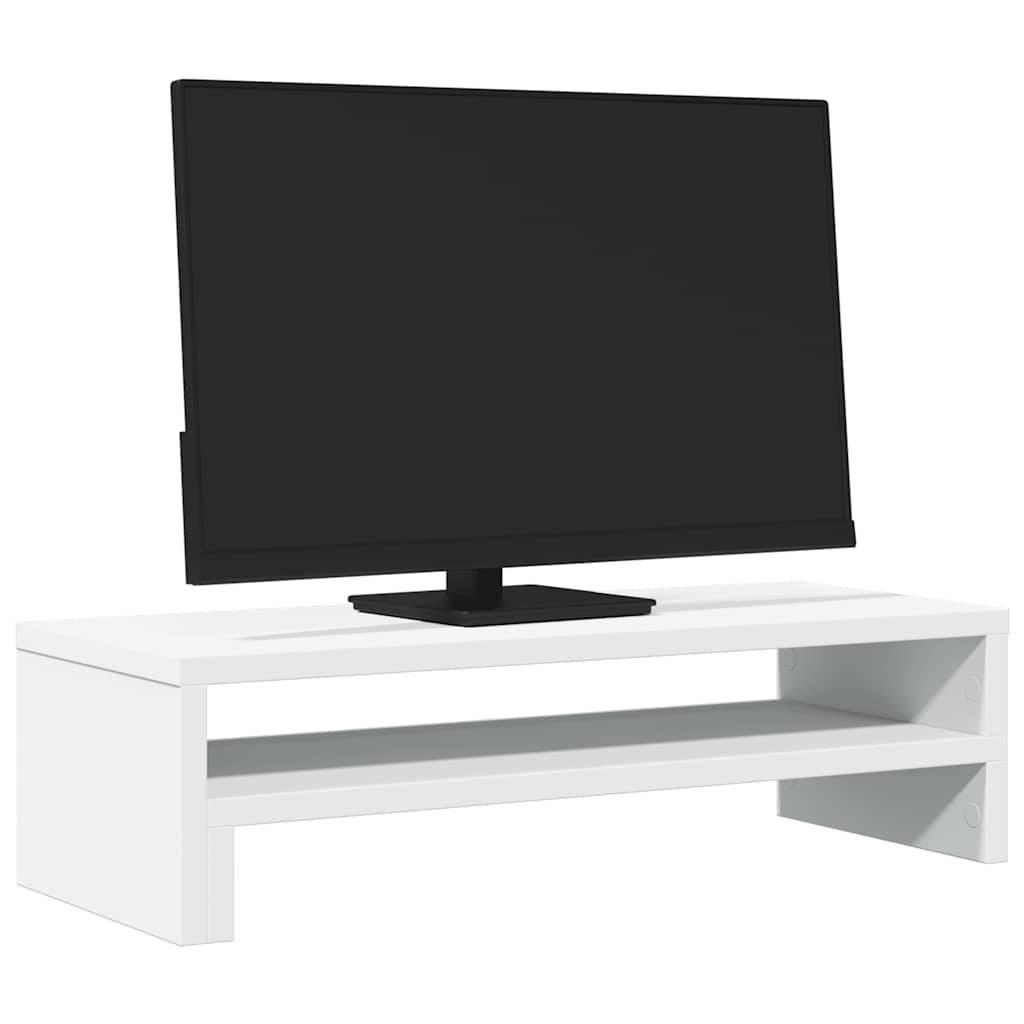 vidaXL Supporto per Monitor Bianco 54x22x15 cm in Truciolato