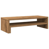 Supporto per monitor da tavolo mobile da ufficio artigianale 54 x 22 x 15 cm legno ingegnerizzato marrone 02_0044918