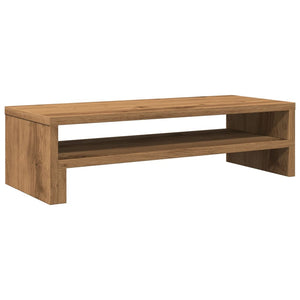 Supporto per monitor da tavolo mobile da ufficio artigianale 54 x 22 x 15 cm legno ingegnerizzato marrone 02_0044918