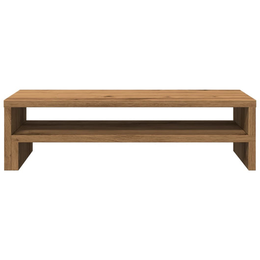 Supporto per monitor da tavolo mobile da ufficio artigianale 54 x 22 x 15 cm legno ingegnerizzato marrone 02_0044918