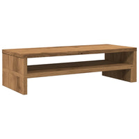 Supporto per monitor da tavolo mobile da ufficio artigianale 54 x 22 x 15 cm legno ingegnerizzato marrone 02_0044918
