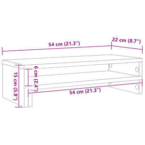 vidaXL Supporto per Monitor Rovere Artigianale 54x22x15 cm Truciolato