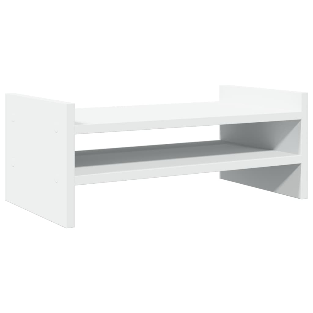 Supporto per monitor tavolo da scrivania 50 x 27 x 20 cm in legno ingegnerizzato bianco 02_0044883