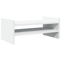 Supporto per monitor tavolo da scrivania 50 x 27 x 20 cm in legno ingegnerizzato bianco 02_0044883