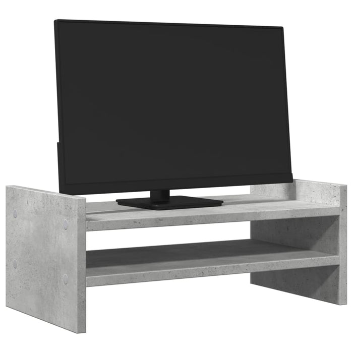 vidaXL Supporto per Monitor Grigio Cemento 50x27x20 cm in Truciolato