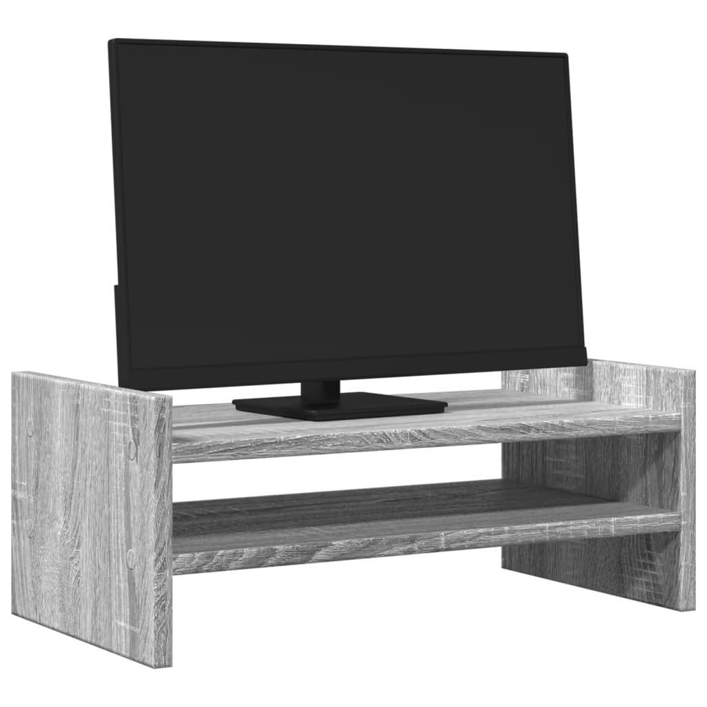 vidaXL Supporto Monitor Grigio Sonoma 50x27x20 cm Legno Multistrato