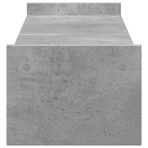 Supporto Monitor Grigio Cemento 100x27x20 cm Legno Multistrato