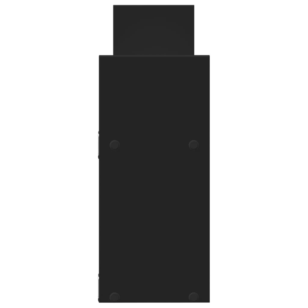 vidaXL Mobile a Parete 100x18x40 cm Nero in Legno Multistrato