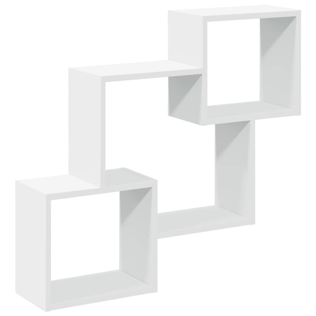 Mobile a Parete 78x18x71 cm Bianco in Legno Multistrato 854805
