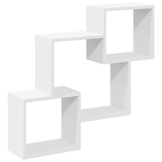 Mobile a Parete 78x18x71 cm Bianco in Legno Multistrato 854805