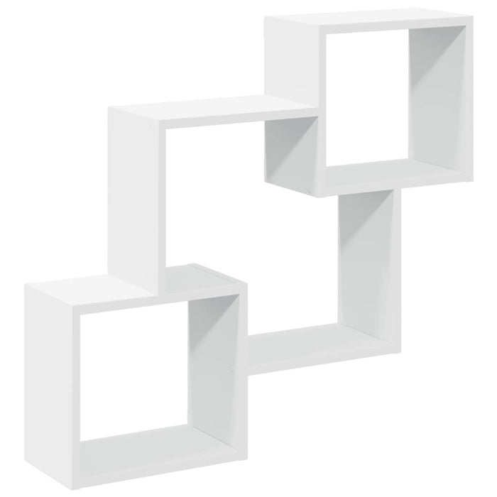 Mobile a Parete 78x18x71 cm Bianco in Legno Multistrato 854805