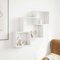 Mobile a Parete 78x18x71 cm Bianco in Legno Multistrato 854805