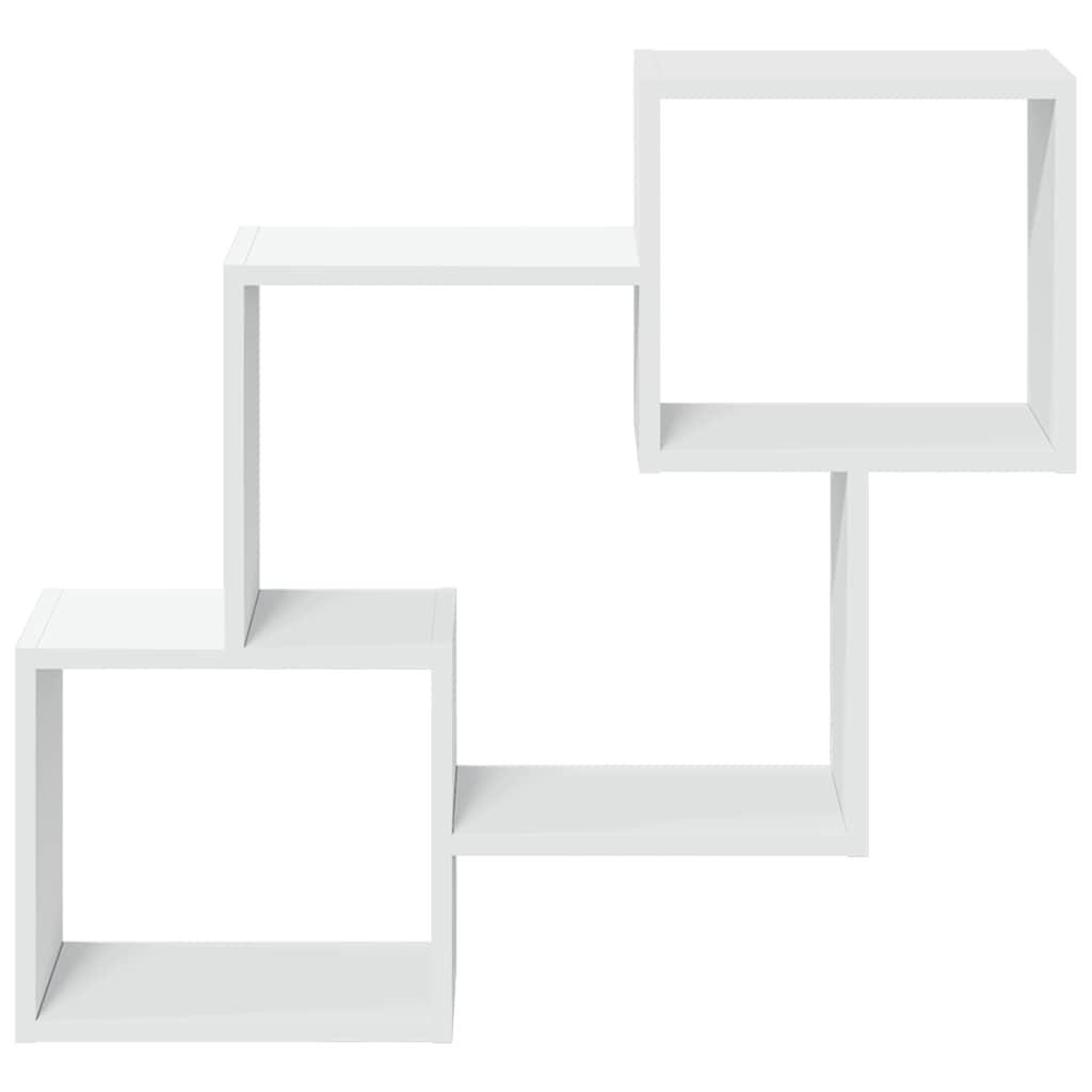 Mobile a Parete 78x18x71 cm Bianco in Legno Multistrato 854805