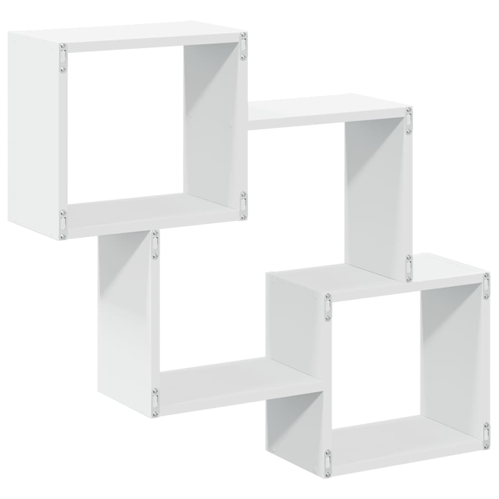 Mobile a Parete 78x18x71 cm Bianco in Legno Multistrato 854805