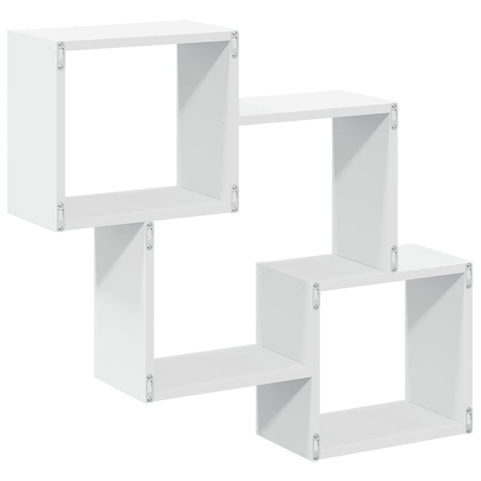 Mobile a Parete 78x18x71 cm Bianco in Legno Multistrato 854805