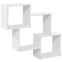 Mobile a Parete 78x18x71 cm Bianco in Legno Multistrato 854805