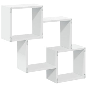 Mobile a Parete 78x18x71 cm Bianco in Legno Multistrato 854805