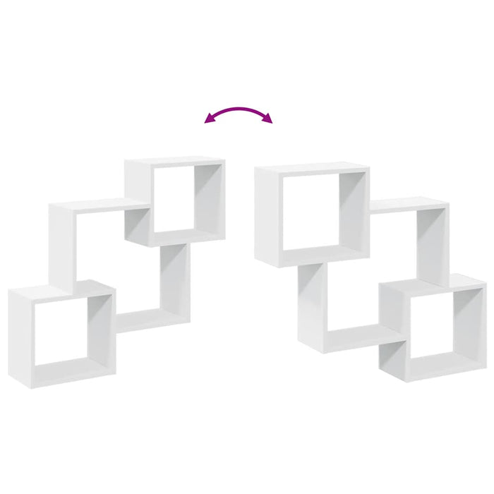 Mobile a Parete 78x18x71 cm Bianco in Legno Multistrato 854805