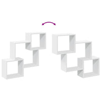 Mobile a Parete 78x18x71 cm Bianco in Legno Multistrato 854805