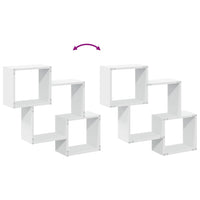 Mobile a Parete 78x18x71 cm Bianco in Legno Multistrato 854805