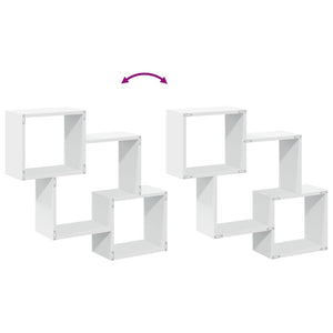 Mobile a Parete 78x18x71 cm Bianco in Legno Multistrato 854805