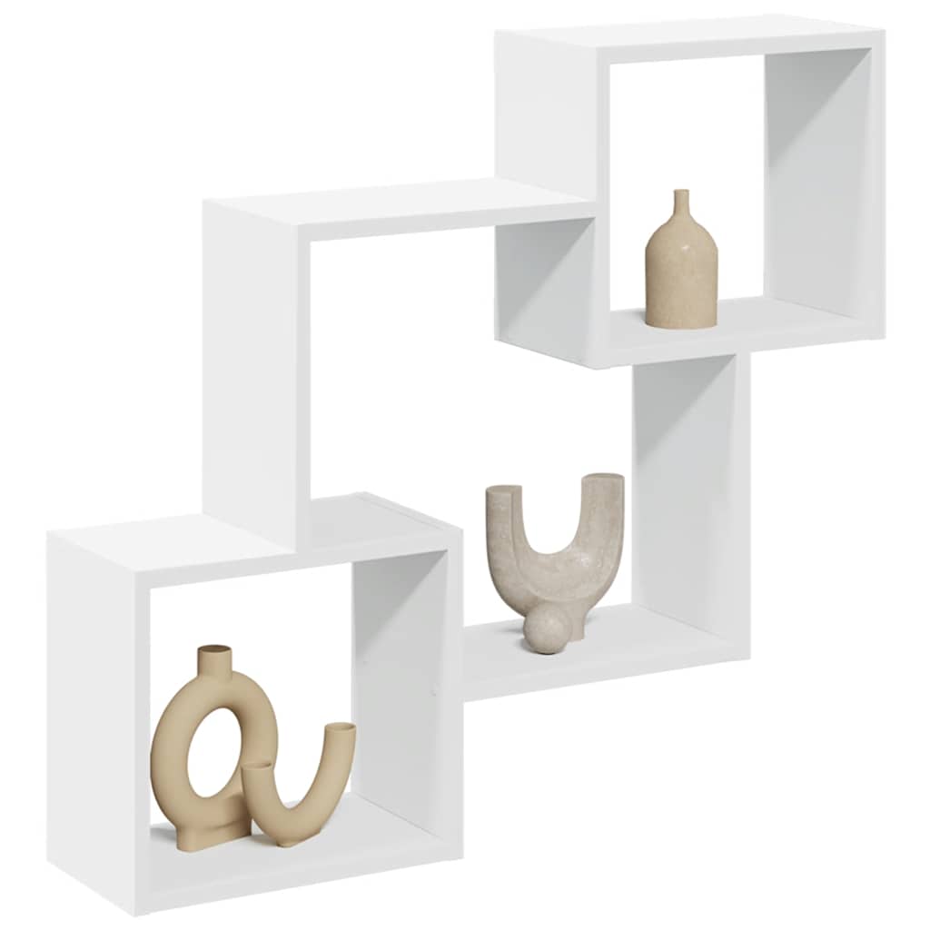 Mobile a Parete 78x18x71 cm Bianco in Legno Multistrato 854805
