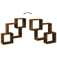 Mobile a Parete 78x18x71 cm Rovere Fumo in Legno Multistrato 854809