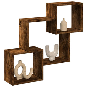 Mobile a Parete 78x18x71 cm Rovere Fumo in Legno Multistrato 854809