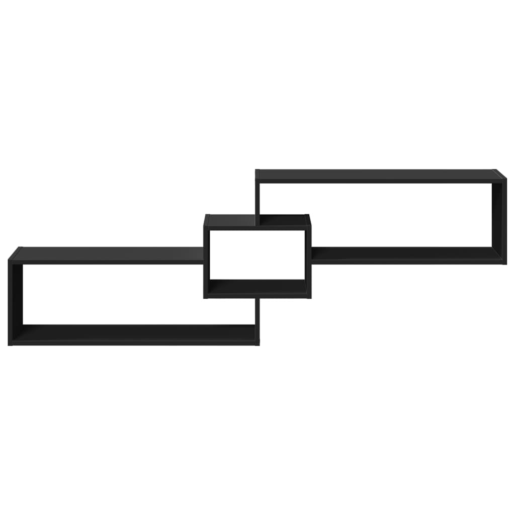 Mobile a Parete 158x18x53 cm Nero in Legno Multistrato 854815