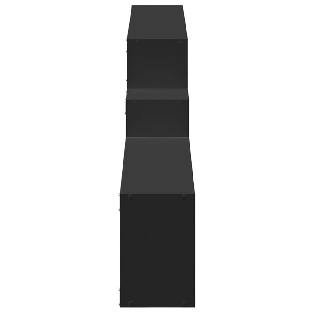 Mobile a Parete 158x18x53 cm Nero in Legno Multistrato 854815