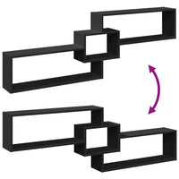 Mobile a Parete 158x18x53 cm Nero in Legno Multistrato 854815