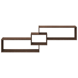 Mobile a Parete 158x18x53cm Rovere Marrone in Legno Multistrato