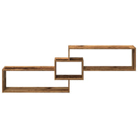 Mobile a Parete 158x18x53 cm Legno Antico in Legno Multistrato 854821