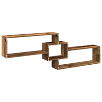 Mobile a Parete 158x18x53 cm Legno Antico in Legno Multistrato 854821