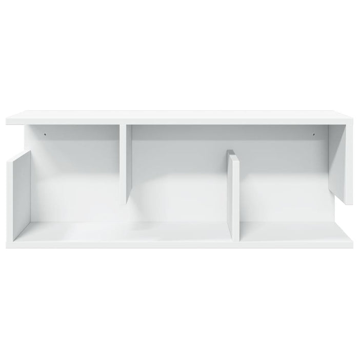 Mobile a Parete 80x20x30 cm Bianco in Legno Multistrato 854832