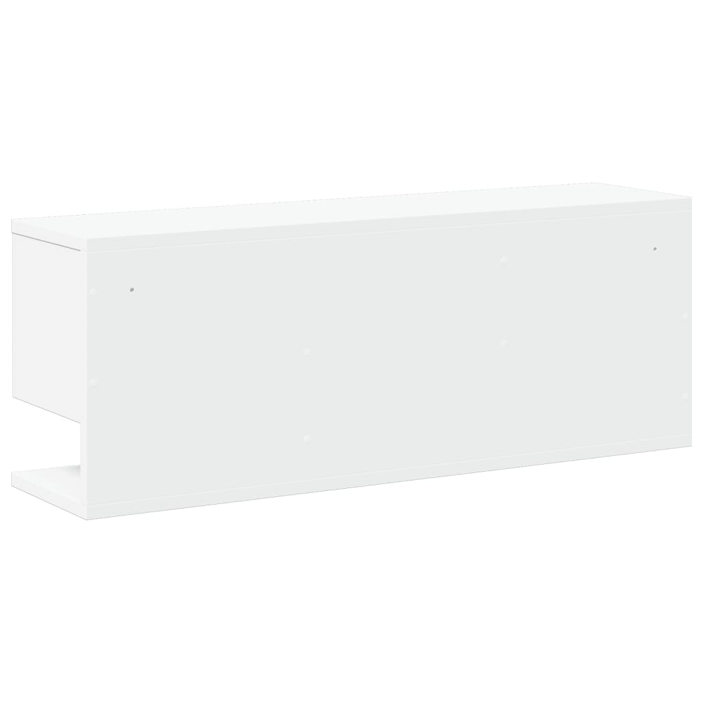 Mobile a Parete 80x20x30 cm Bianco in Legno Multistrato 854832