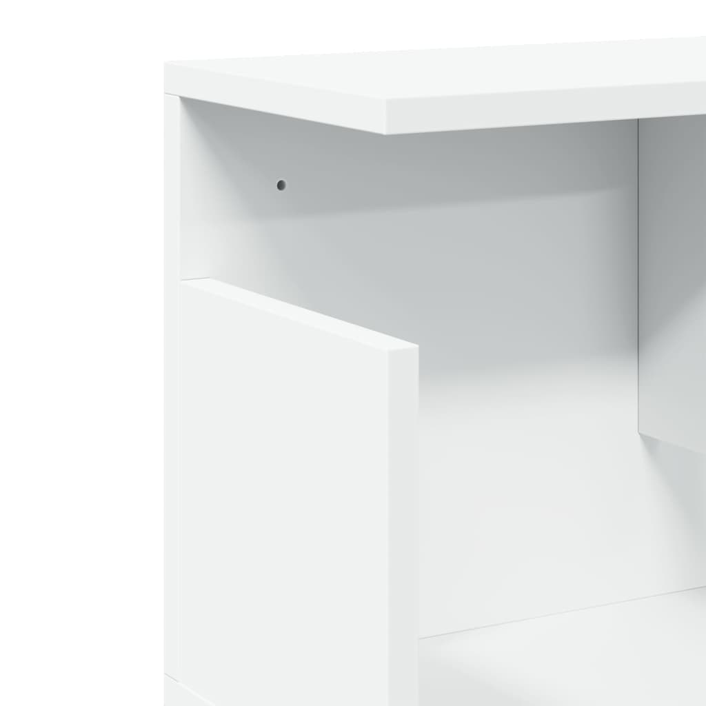 Mobile a Parete 80x20x30 cm Bianco in Legno Multistrato 854832