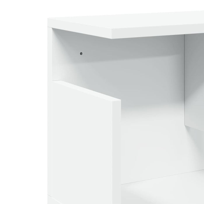 Mobile a Parete 80x20x30 cm Bianco in Legno Multistrato 854832