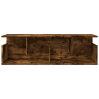 Mobile a Parete 100x20x30 cm Rovere Fumo in Legno Multistrato 854845