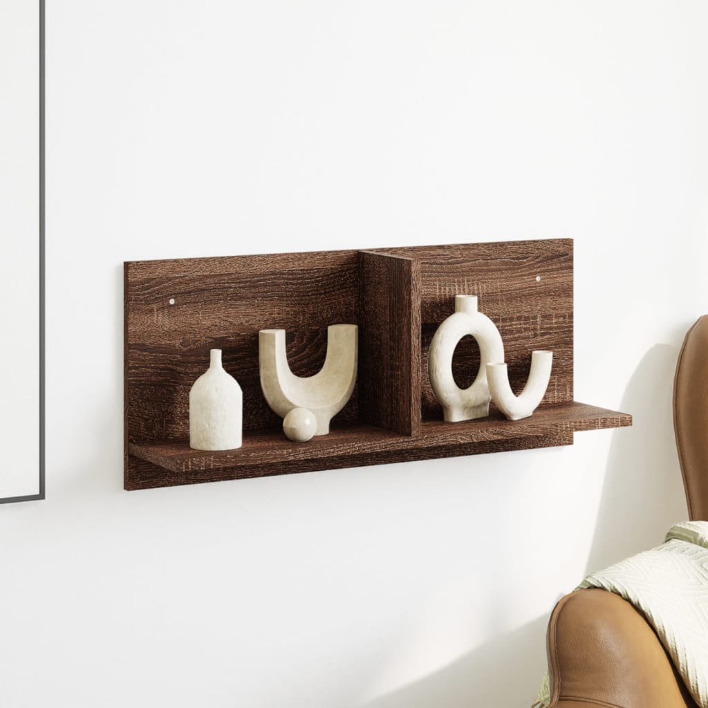 Mobile a Parete 70x16,5x30 cm Rovere Marrone Legno Multistrato 854856