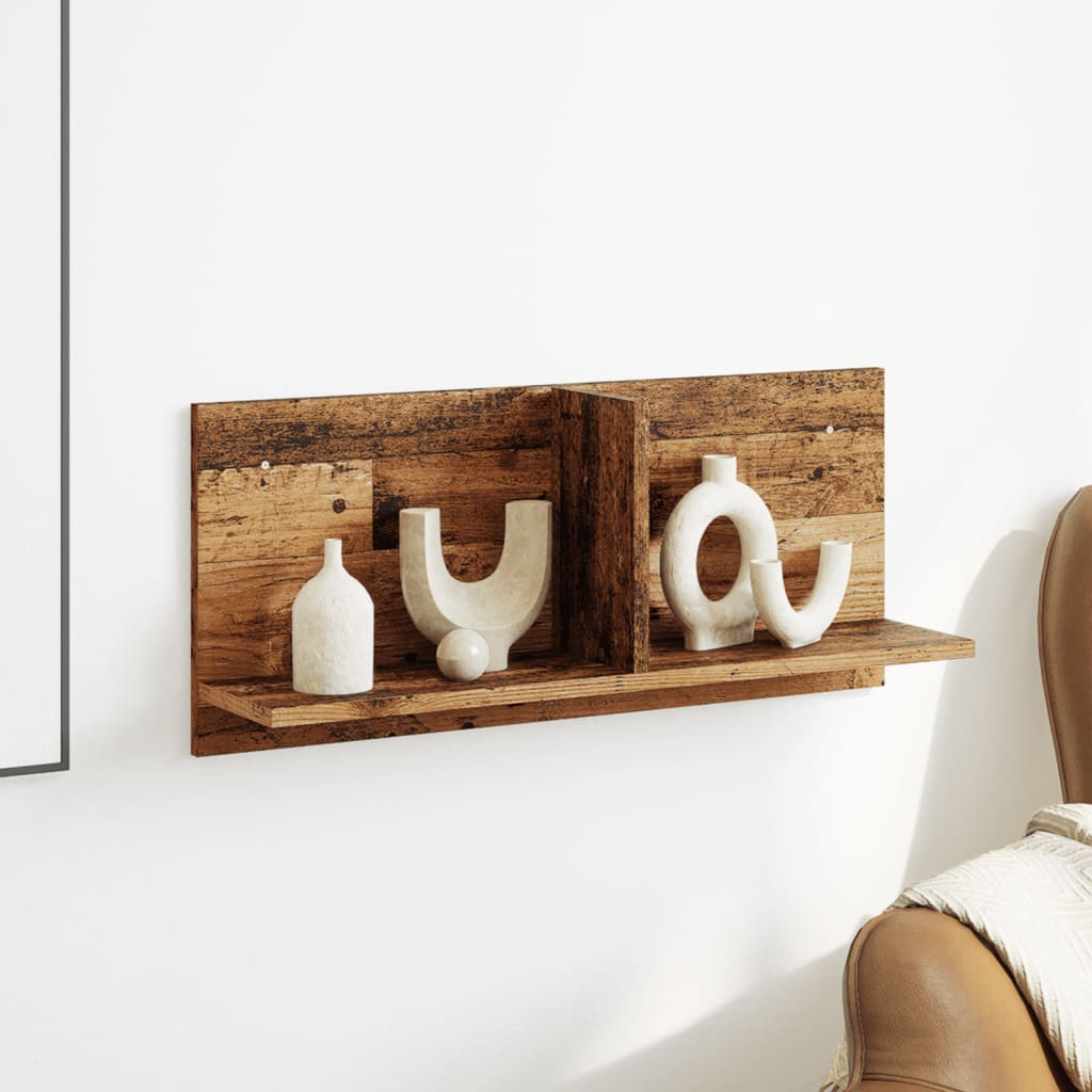 Mobile a Parete 70x16,5x30 cm Legno Antico in Legno Multistrato 854857