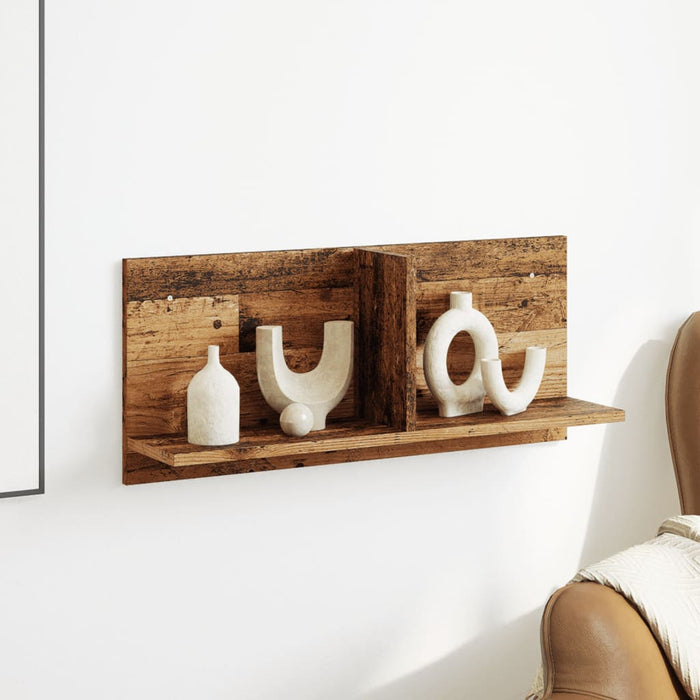 Mobile a Parete 70x16,5x30 cm Legno Antico in Legno Multistrato 854857