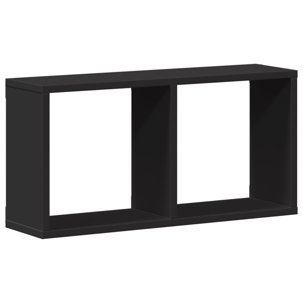 Mobile a Parete 60x16x30 cm Nero in Legno Multistrato 854878