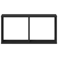 Mobile a Parete 60x16x30 cm Nero in Legno Multistrato 854878