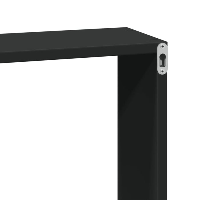 Mobile a Parete 60x16x30 cm Nero in Legno Multistrato 854878
