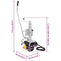 Ruota per Cric per Rimorchio 12 V 550 W in Alluminio