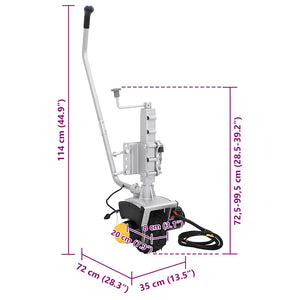 Ruota per Cric per Rimorchio 12 V 550 W in Alluminio