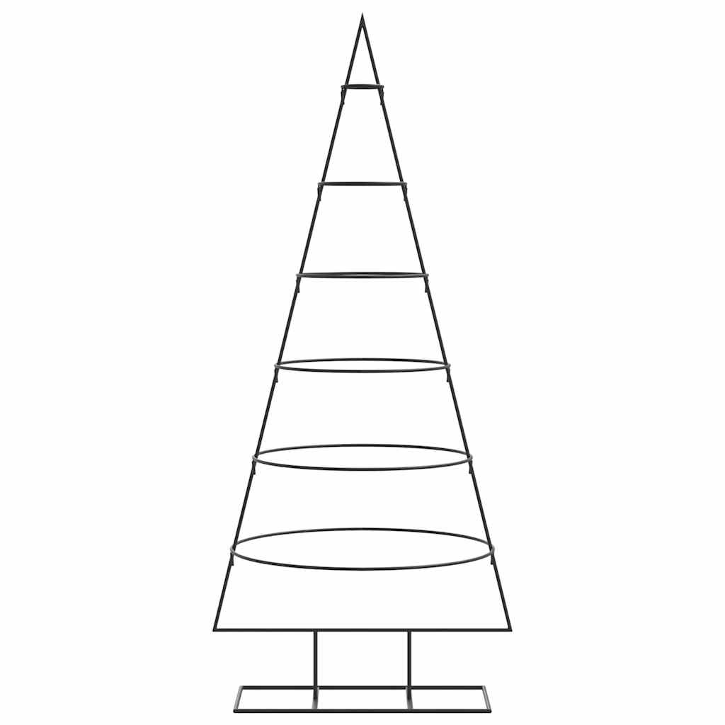 Albero di Natale Decorativo-Decorazioni natalizie in Metallo Nero 150 cm 644935